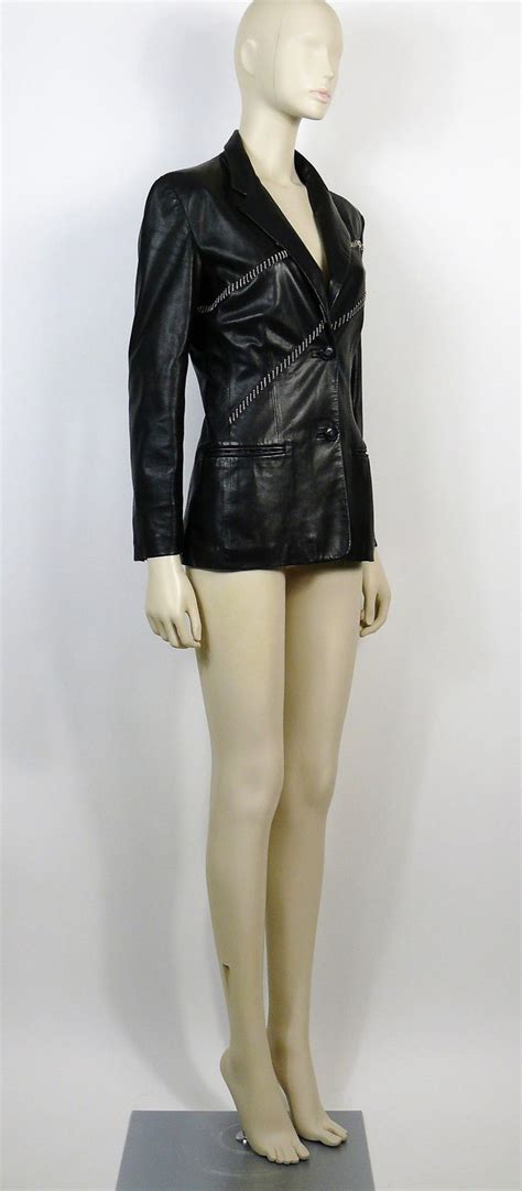 jacket leather women versace outlet|gianni versace vice style jacket.